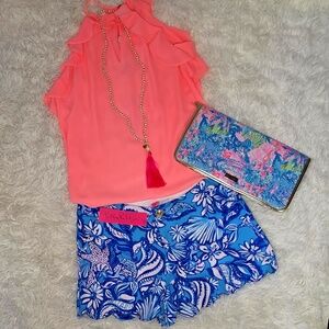 NWT Lilly Pulitzer Buttercup Amalfi Shorts "Sound The Sirens"